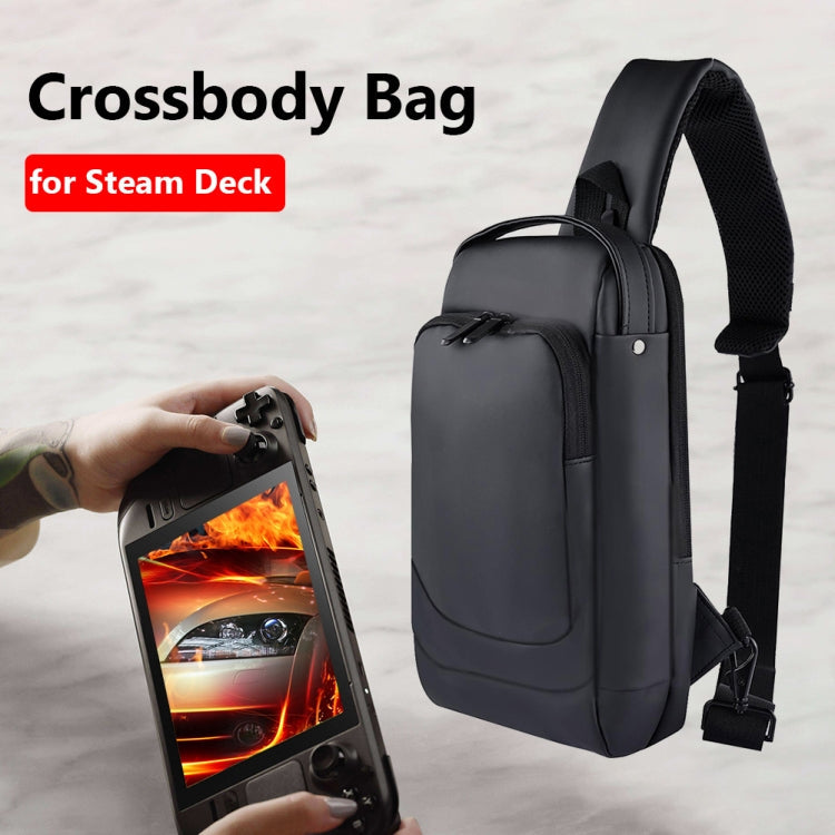 For Steam Deck Game Console Crossbody Bag Shoulder Carry Bag Chest Bag(Black)