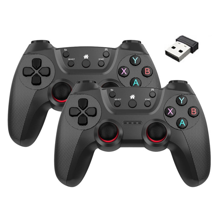 KM-029   2.4G One for Two Doubles Wireless Controller Support PC / Linux / Android / TVbox(Battle Gray)