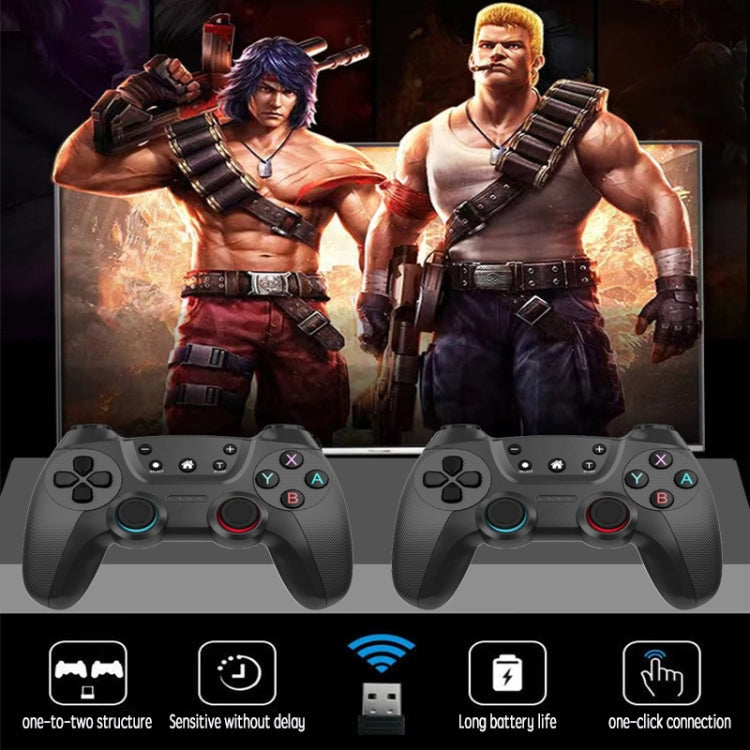 KM-029   2.4G One for Two Doubles Wireless Controller Support PC / Linux / Android / TVbox(Battle Gray)