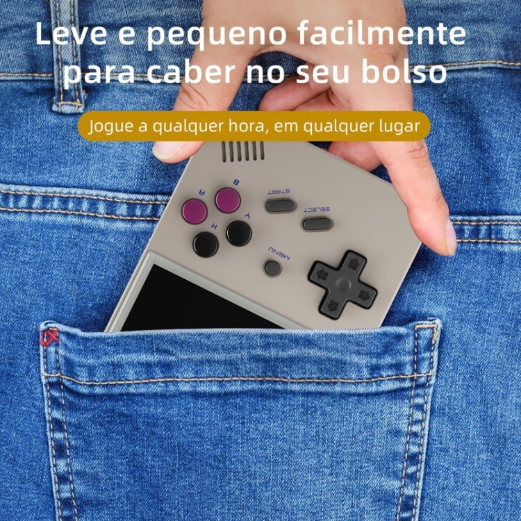 ANBERNIC RG35XX 3.5-inch Retro Handheld Game Console Open Source Game Player  64G+128G 13000+ Games(Grey)