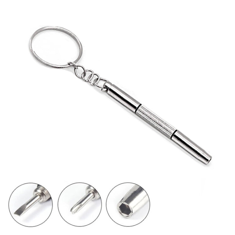 3 In 1 Watch Repair Mini Screwdriver Multifunctional Eyeglass Repair Screwdriver(Plastic Handle)