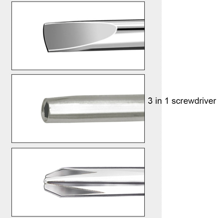 3 In 1 Watch Repair Mini Screwdriver Multifunctional Eyeglass Repair Screwdriver(Plastic Handle)