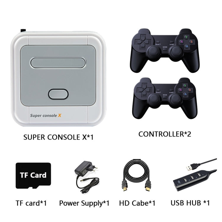 Super Console X 64GB 30000+ Games Wireless 4K HD 3D Double Game Console Box, US Plug