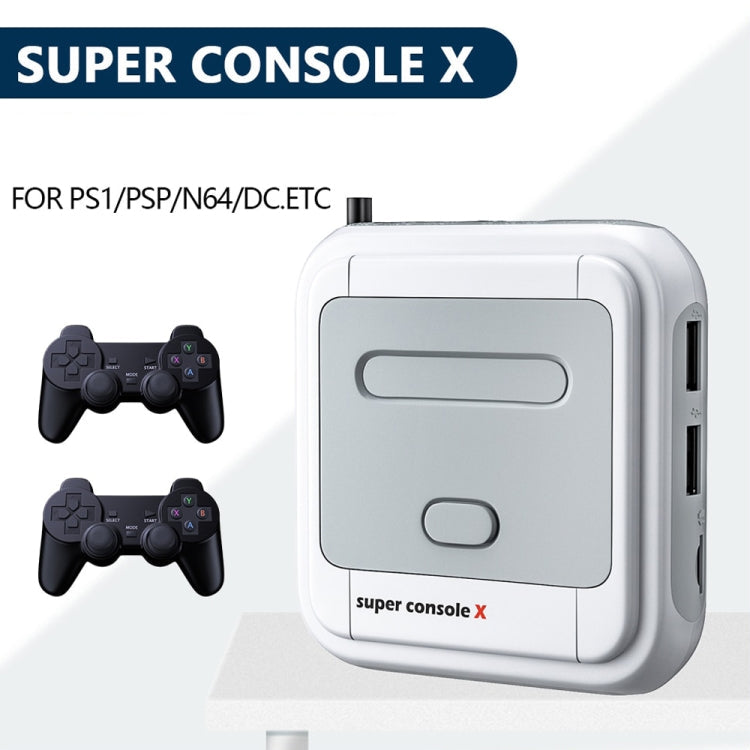 Super Console X 64GB 30000+ Games Wireless 4K HD 3D Double Game Console Box, US Plug