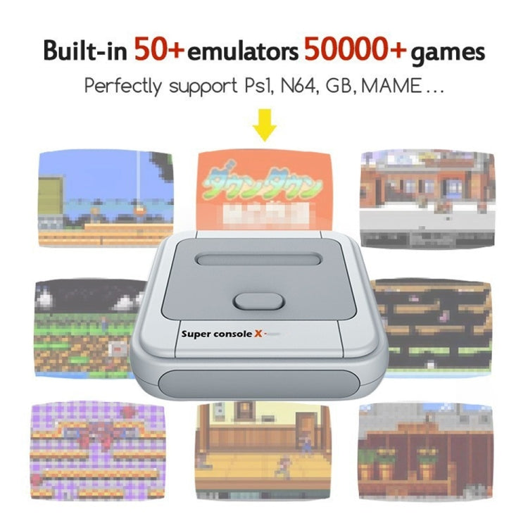 Super Console X 64GB 30000+ Games Wireless 4K HD 3D Double Game Console Box, US Plug