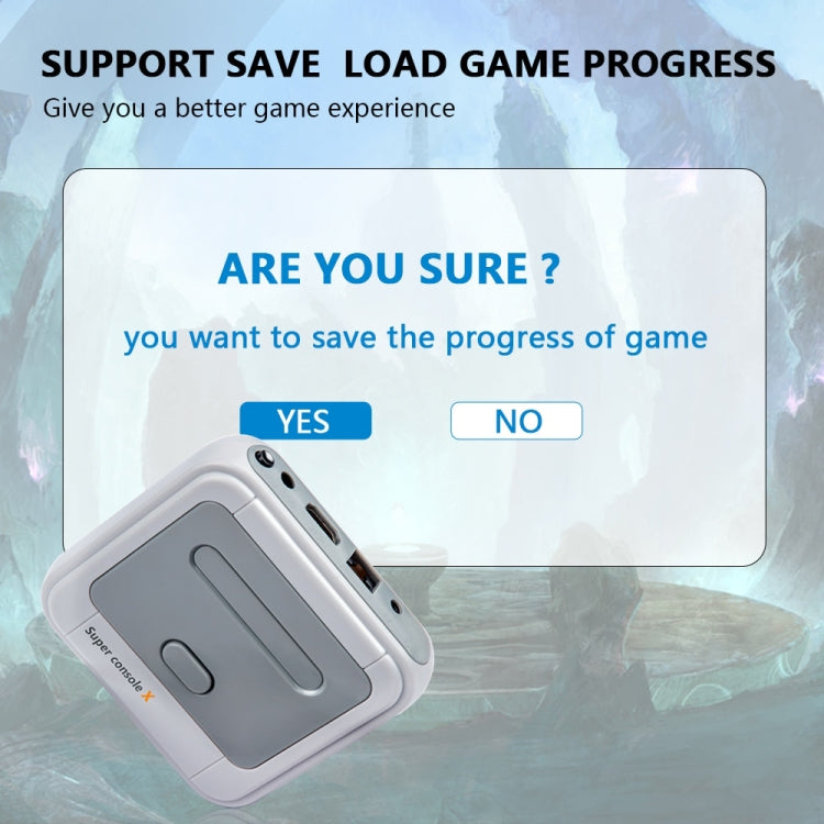 Super Console X 64GB 30000+ Games Wireless 4K HD 3D Double Game Console Box, US Plug