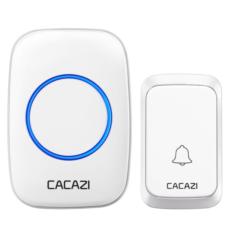 CACAZI A06-DC 1 To 1 Battery Type Smart Home Wireless Waterproof Music Doorbell(White)