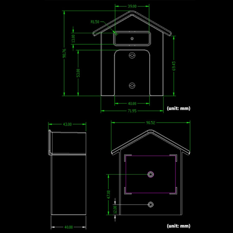 Wireless Doorbell Waterproof Cover Outdoor Doorbell Transparent Rain Protection Case(E30)