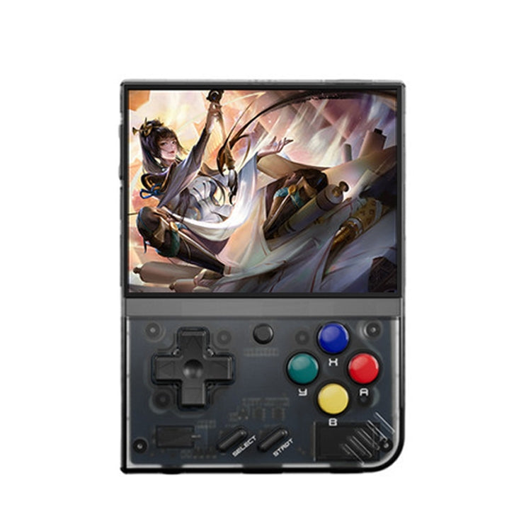 Miyoo Mini Plus 3.5 Inch IPS Screen Retro Handheld Game Console 32GB 9K Games(Transparent Black)