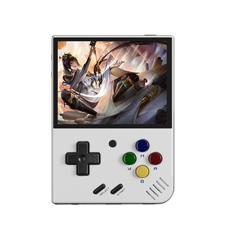 Miyoo Mini Plus 3.5 Inch IPS Screen Retro Handheld Game Console 128GB 25K Games(White)