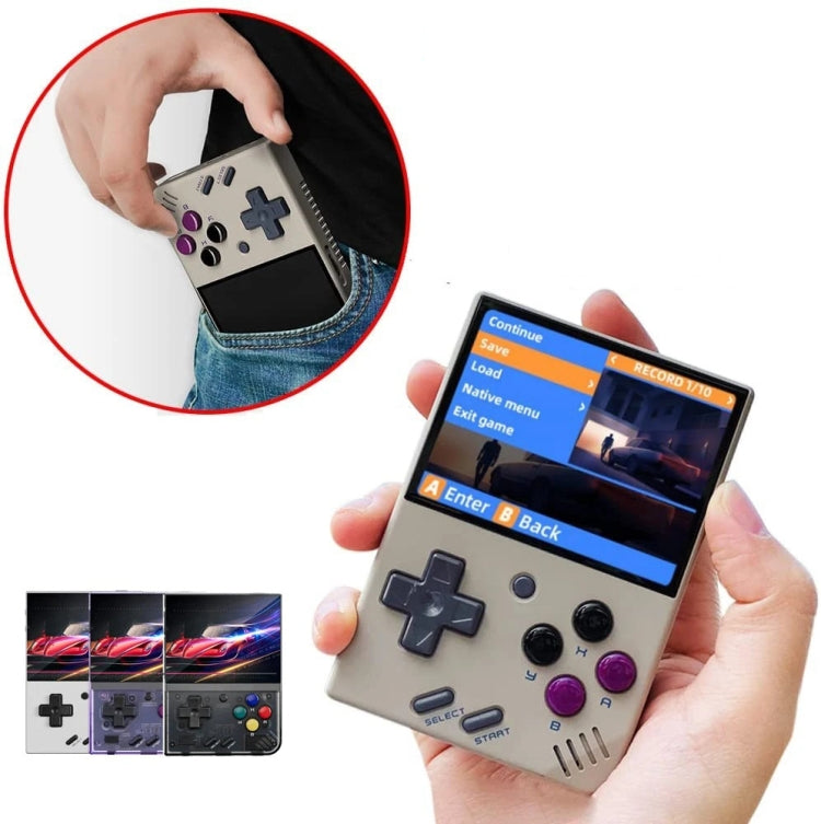Miyoo Mini Plus 3.5 Inch IPS Screen Retro Handheld Game Console 128G 25K Games(Transparent Purple)