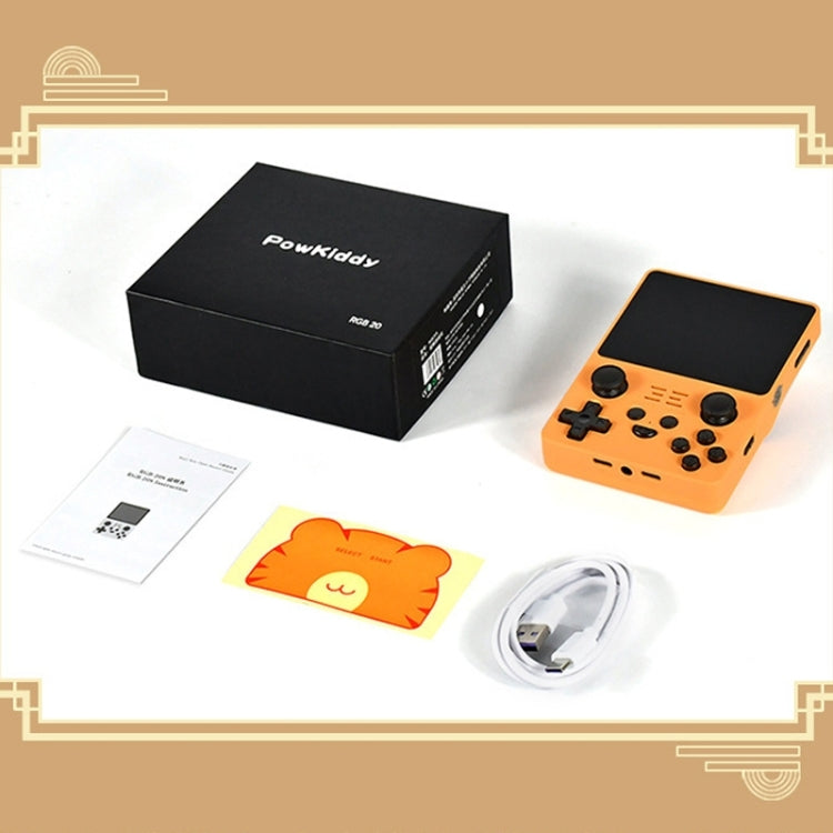 POWKIDDY RGB20S  3.5-Inch IPS Screen Retro Open Source Handheld Game Console 16GB+64GB 15,000 Games(White)