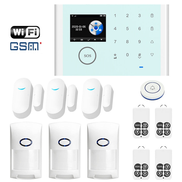 CS118   WIFI+GSM Tuya Smart Voice Alarm System Supports Amazon Alexa/ Google Assistant, Spec: Package 3