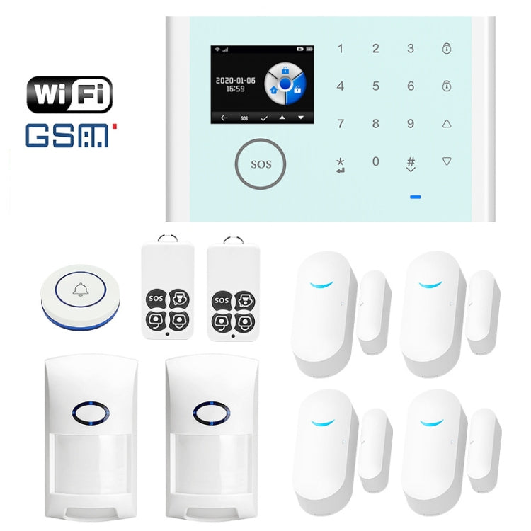 CS118   WIFI+GSM Tuya Smart Voice Alarm System Supports Amazon Alexa/ Google Assistant, Spec: Package 4