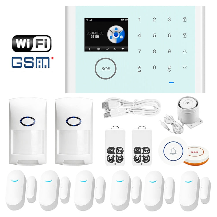 CS118   WIFI+GSM Tuya Smart Voice Alarm System Supports Amazon Alexa/ Google Assistant, Spec: Package 5