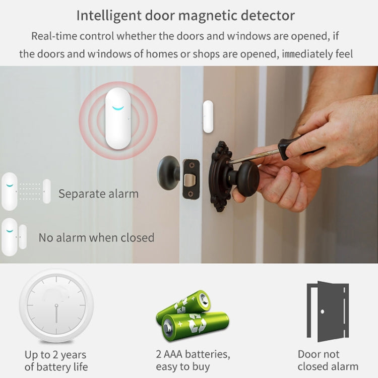 CS118   WIFI+GSM Tuya Smart Voice Alarm System Supports Amazon Alexa/ Google Assistant, Spec: Package 5