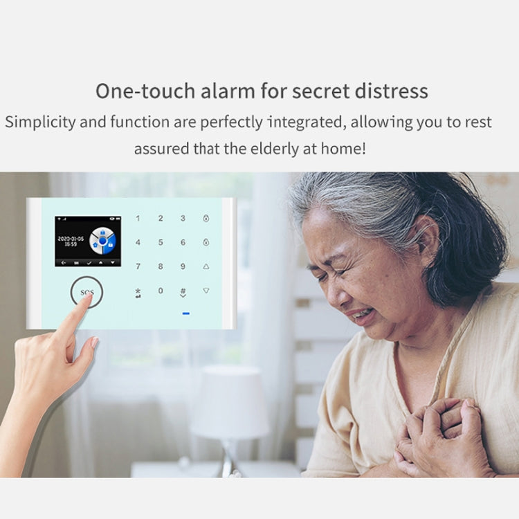 CS118   WIFI+GSM Tuya Smart Voice Alarm System Supports Amazon Alexa/ Google Assistant, Spec: Package 4