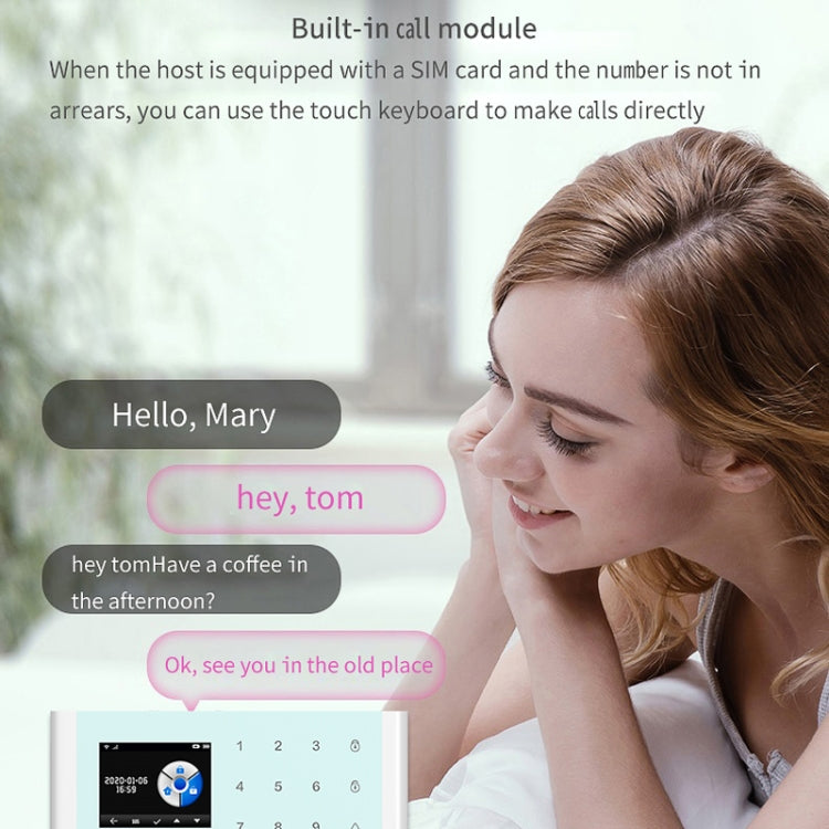 CS118   WIFI+GSM Tuya Smart Voice Alarm System Supports Amazon Alexa/ Google Assistant, Spec: Package 3
