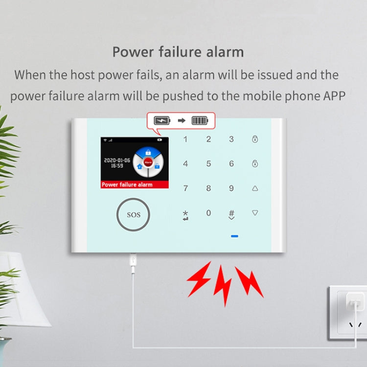 CS118   WIFI+GSM Tuya Smart Voice Alarm System Supports Amazon Alexa/ Google Assistant, Spec: Package 5