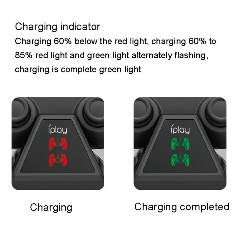 iplay HBP-260 For PS5 Handle Charging Seat Electric Game Handle Fast Charging Seat(Black)