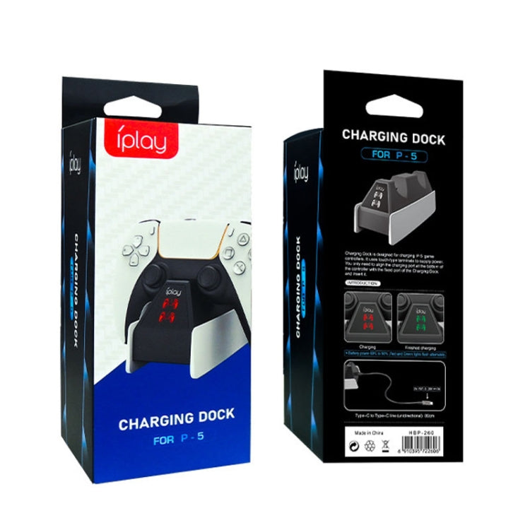 iplay HBP-260 For PS5 Handle Charging Seat Electric Game Handle Fast Charging Seat(Black)
