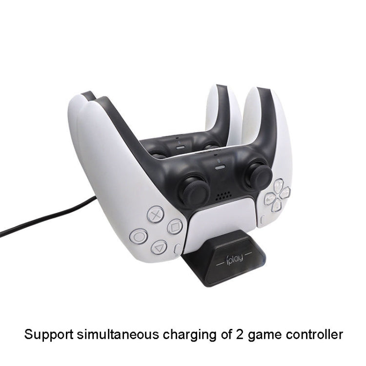 iplay HBP-263 For PS5 Handle Dual Seat Charging Support(Black)