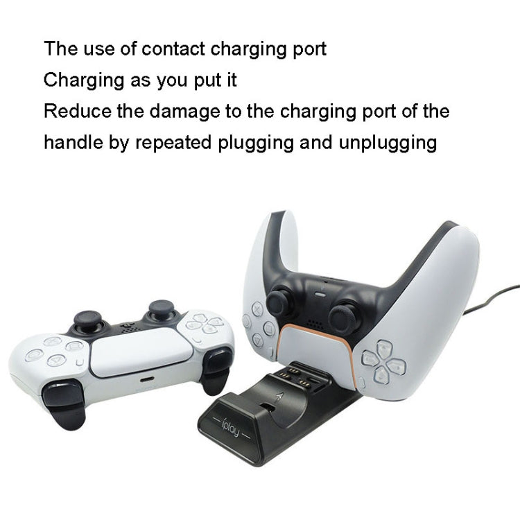 iplay HBP-263 For PS5 Handle Dual Seat Charging Support(Black)