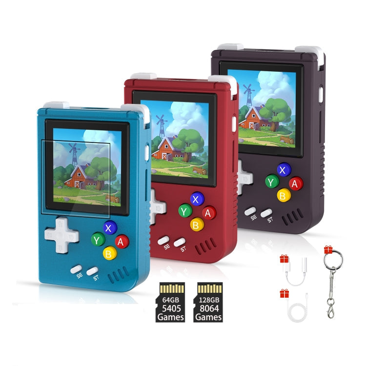 ANBERNIC RG Nano  1.54-Inch IPS Linux System Classic Pocket Retro Game Console 64G 8000 Games(Blue)