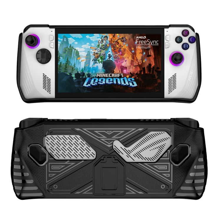 For Asus ROG Ally Game Console TPU Soft Cover With Holder Bracket(Black)