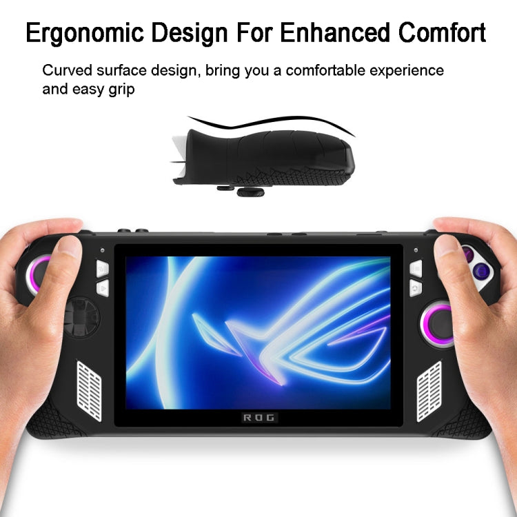 For ASUS Rog Ally Gaming Console Multicolor Silicone Case With 2 Button Caps(Gold)