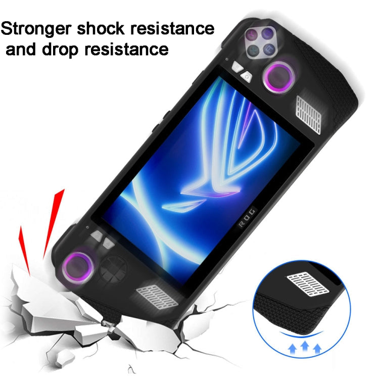 For ASUS Rog Ally Gaming Console Multicolor Silicone Case With 2 Button Caps(Blue)