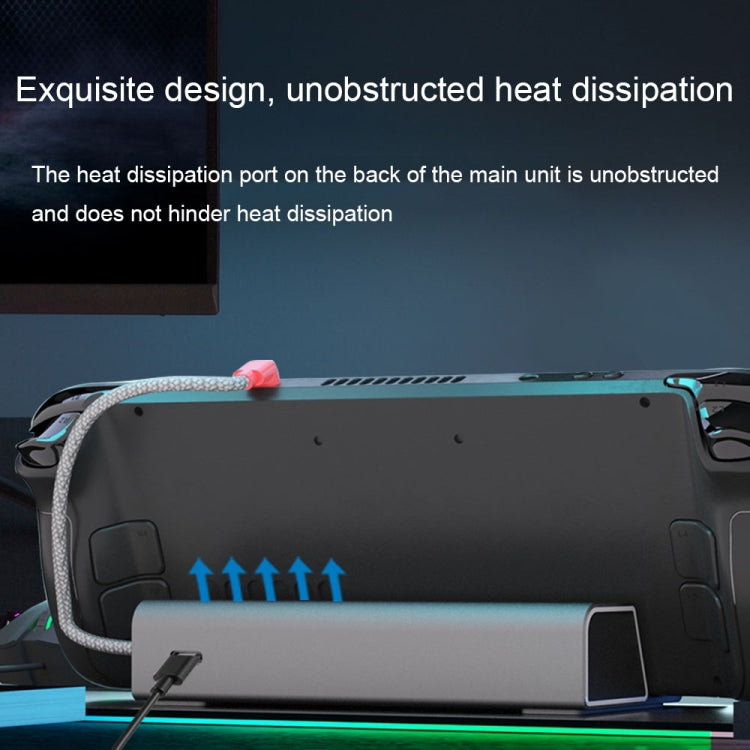 iplay HBSD-490B For Steam Deck Game Console Charging Base Handheld Game Stand Charger(Silver Gray)