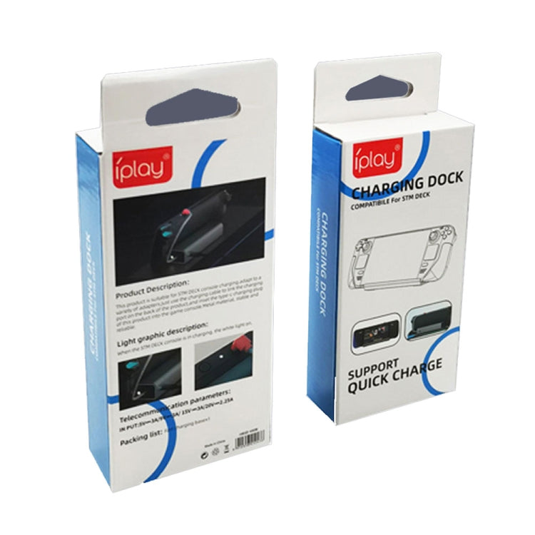 iplay HBSD-490B For Steam Deck Game Console Charging Base Handheld Game Stand Charger(Silver Gray)