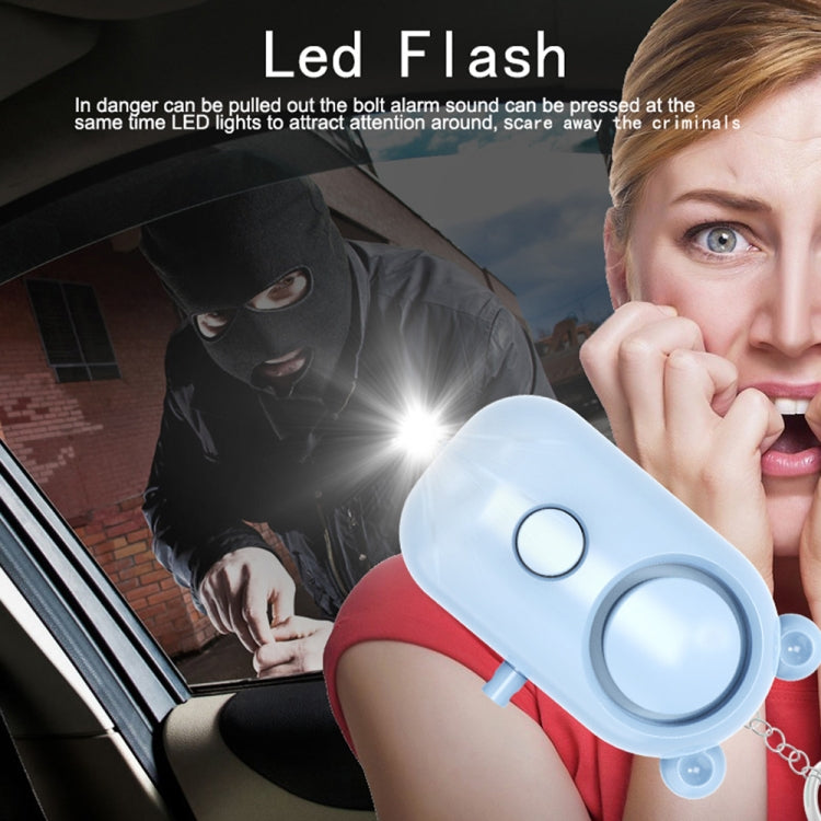 130dB LED Personal Alarm Pull Ring Outdoor Self-defense Products, Specification: Bear Style (Pink)