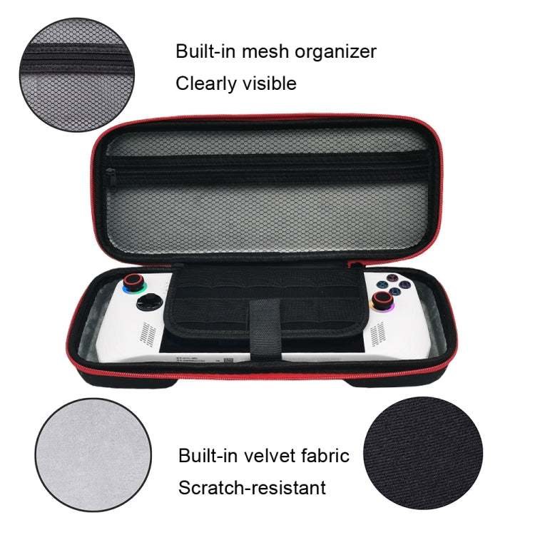 For ASUS ROG Ally Game Console Portable PU Waterproof Storage Box(Red)