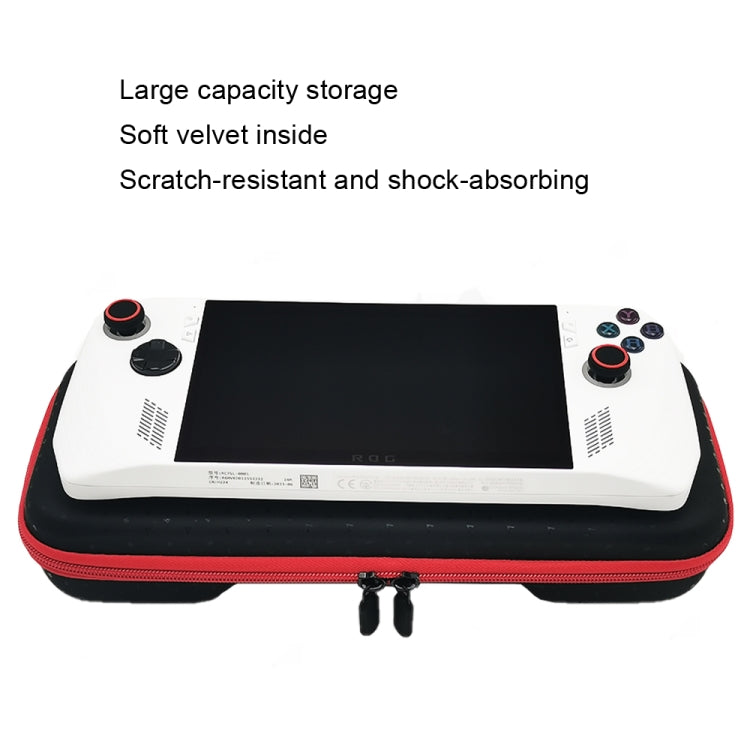 For ASUS ROG Ally Game Console Portable PU Waterproof Storage Box(Red)