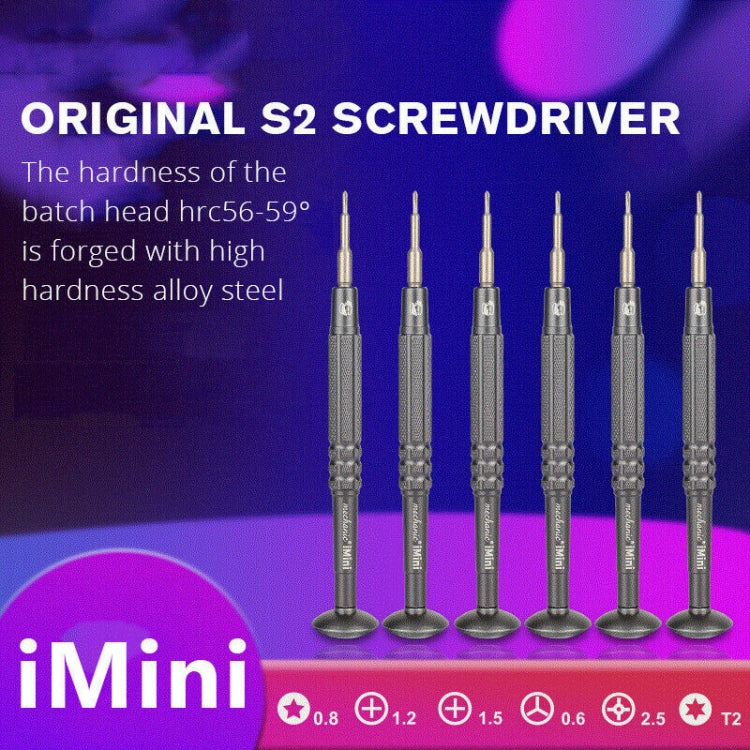 MECHANIC iMini Series Mobile Phone Repair Glasses Screw Batch Clock Tool, Series: Five Star 0.8