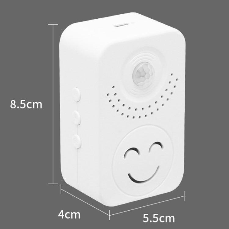 Small Horn Voice Announcement Sensor Entrance Voice Broadcaster Can Used As Doorbell, Specification: Battery Square