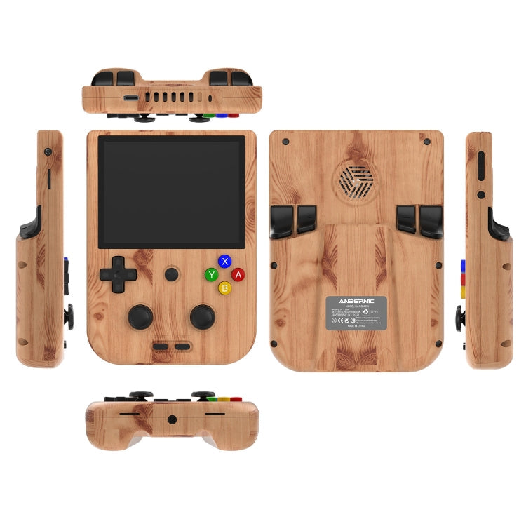 ANBERNIC RG405V 4+256G 10000 Games Handheld Game Console 4-Inch IPS Screen Android 12 System T618 64-Bit Game Player(Wood Grain)