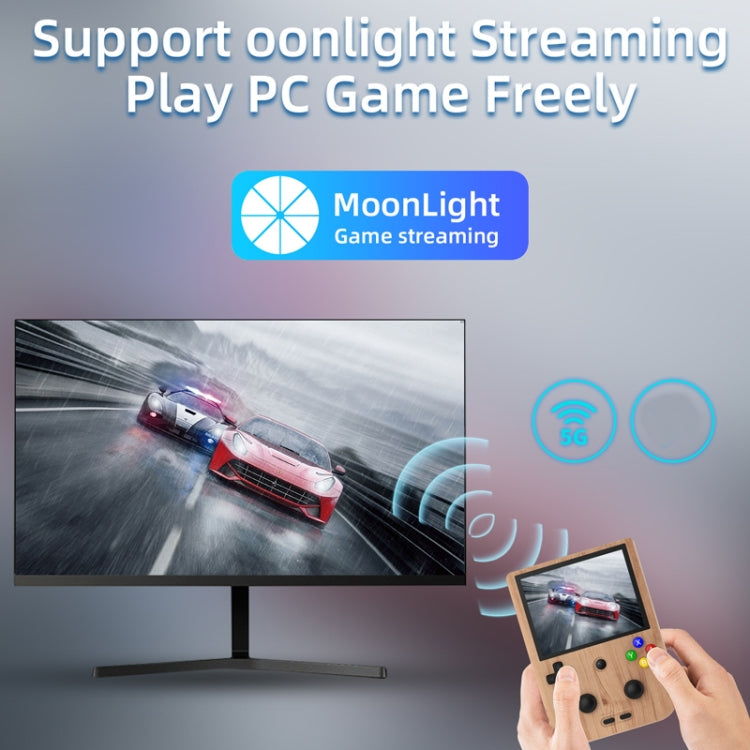 ANBERNIC RG405V 4+256G 10000 Games Handheld Game Console 4-Inch IPS Screen Android 12 System T618 64-Bit Game Player(Wood Grain)