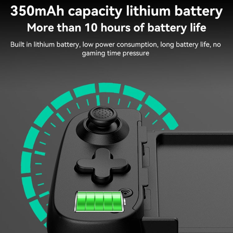 D6  Bluetooth Retractable Gamepad Dual Hall Six-Axis Somatosensory For Android/IPhone /Switch(White Red)