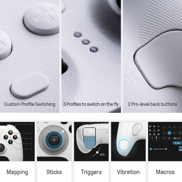 8BitDo For Switch / PC USB Wired Gamepad(White)