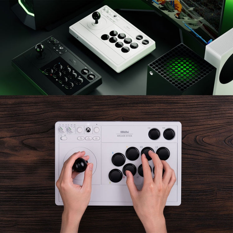 8Bitdo Wireless 2.4G Arcade Stick For Xbox Series X / S / Xbox One / Windows 10(White)