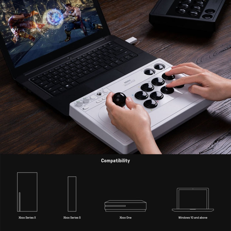 8Bitdo Wireless 2.4G Arcade Stick For Xbox Series X / S / Xbox One / Windows 10(White)