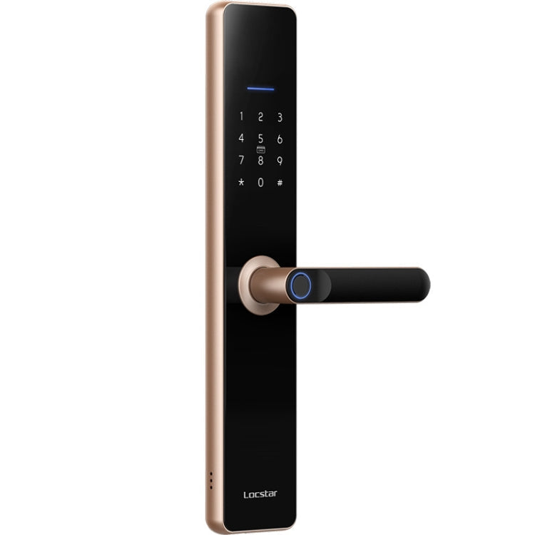 Wifi Fingerprint Lock Home Security Door Password Lock Supports APP Remote Unlocking(Rose Gold)