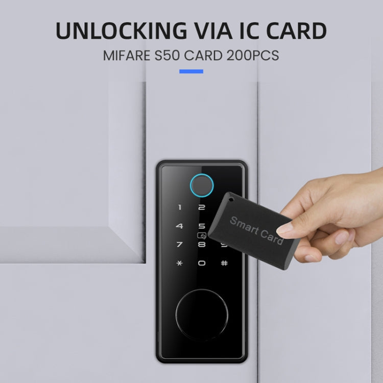 C87 Automatic Fingerprint Lock Entry Door Password Smart Lock(Black)