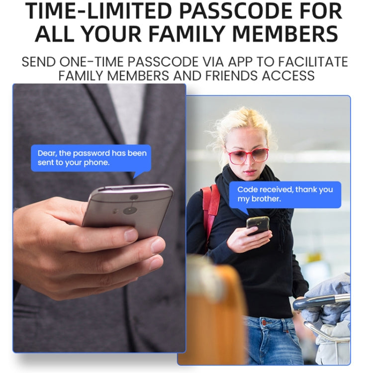 C87 Automatic Fingerprint Lock Entry Door Password Smart Lock(Black)