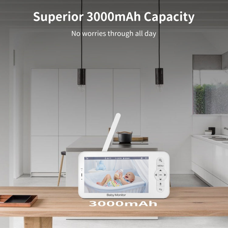 5 Inch HD Baby Monitor Wireless Wifi Baby Care Camera UK Plug