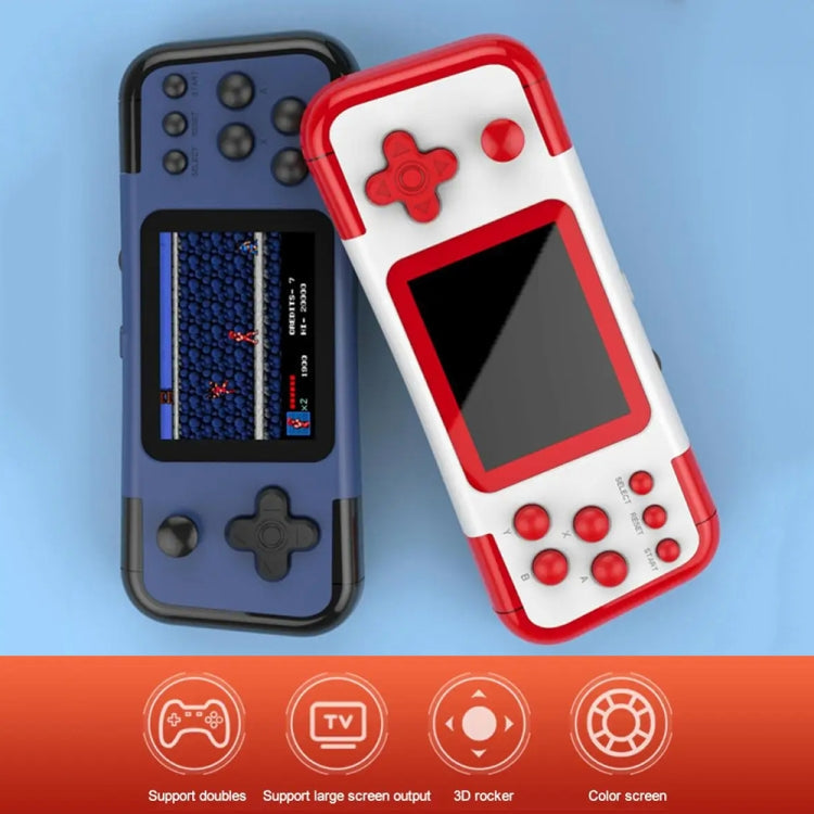 A12 3.0-Inch HD Colorful Screen Retro Handheld Game Console With 666 Built-In Games, Model: Double Red Blue