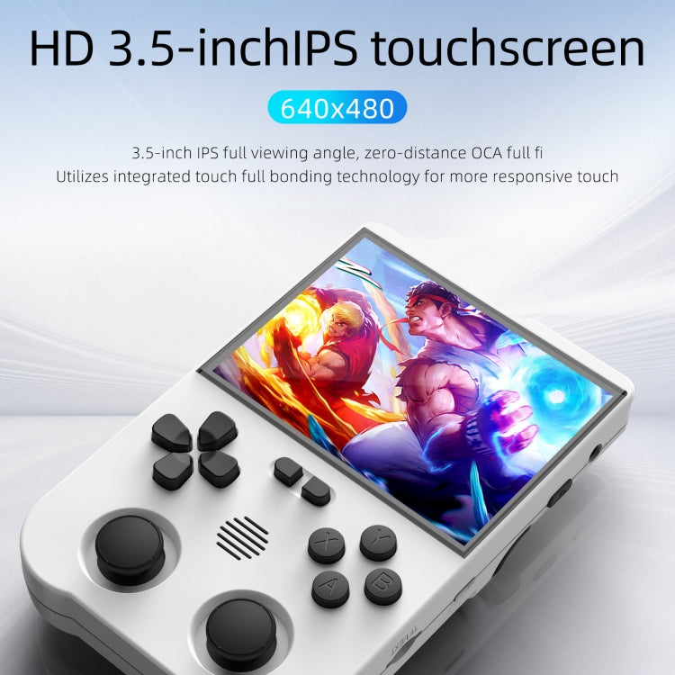 AMPOWN XU10 Handheld Game Console 3.5-Inch IPS Screen Linux System Portable Video Arcade 256G(White)
